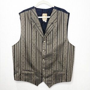Wha Maker Frontier Clothing Men's Western Style Vest Made in USA Size 3XL